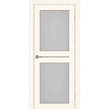 Межкомнатная дверь экошпон Турин 520.222 ясень светлый остеклённая