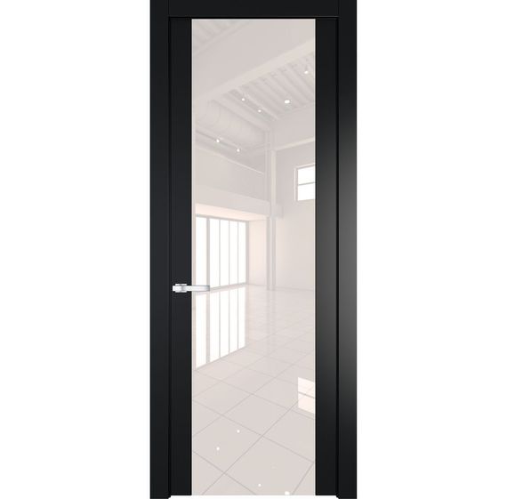 Межкомнатная дверь 1.7P блэк остеклённая