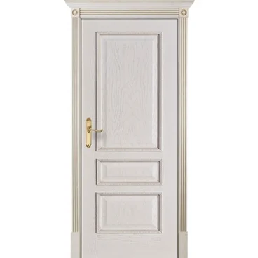 Межкомнатная дверь шпон Вена белая патина глухая