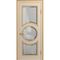 Межкомнатная дверь массив бука Viporte Лацио Амбиенте ваниль патина золото остекление 3