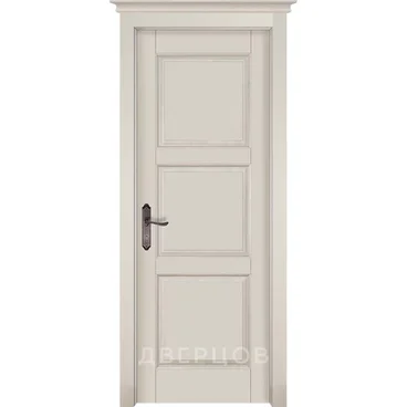 Межкомнатная дверь массив ольхи ОКА Турин эмаль слоновая кость глухая