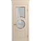 Межкомнатная дверь массив бука Viporte Лацио Амбиенте ваниль остекление 2