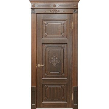 Дверь массив дуба Випорте коньяк глухая