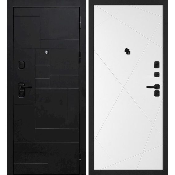 Входная дверь Лабиринт-201 панель фрезерованная PR-103 белая