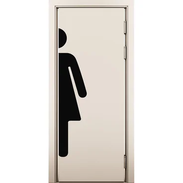 Маятниковая влагостойкая дверь крем матовый глухая WOMAN