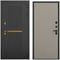 Входная дверь Артдеко чёрный силк панель шторм варм грей
