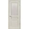 Межкомнатная дверь шпон Оливия ваниль остеклённая