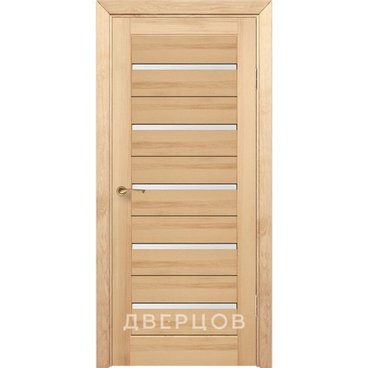 Межкомнатная дверь массив сосны Дверцов Соларино под покраску стекло белое матовое