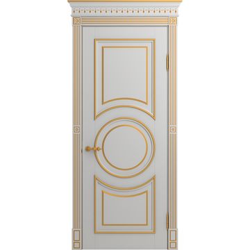 Межкомнатная дверь массив бука Viporte Лацио Амбиенте аворио патина золото глухая