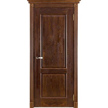 Межкомнатная дверь массив дуба ОКА Селена античный орех глухая