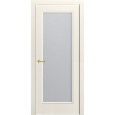 Межкомнатная дверь эмаль Версаль-Ф молочно-белая RAL 9010 со стеклом
