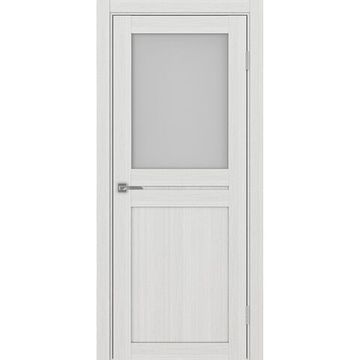 Межкомнатная дверь экошпон Турин 520.211 ясень серебристый остеклённая