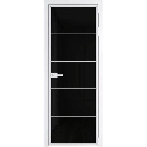 Алюминиевая межкомнатная дверь 5AХ вайт остеклённая