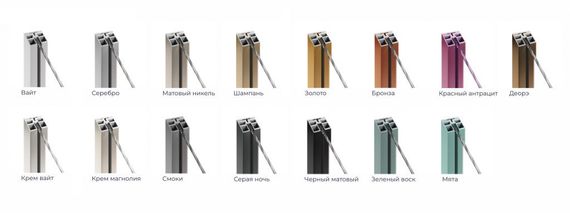 Алюминиевая стеклянная перегородка Каскад 1AG чёрный матовый стекло Мору тонированное