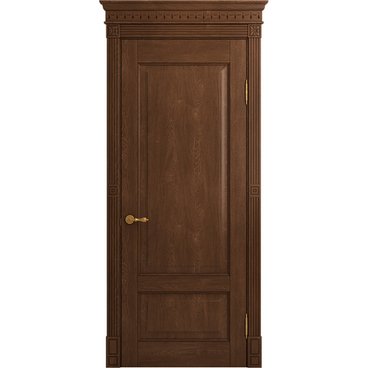 Межкомнатная дверь массив дуба Viporte Классика 1 кофе глухая