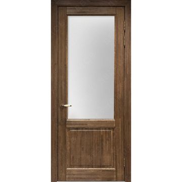 Межкомнатная дверь массив дуба сращенный Дверцов Ливорно остеклённая