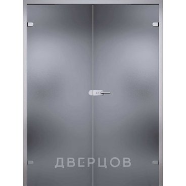 Лайт двухстворчатая распашная стекло серое матовое