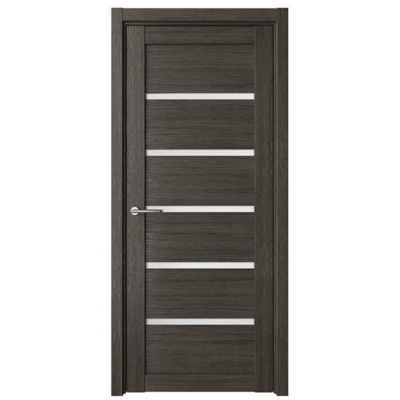 Фото двери Вена экошпон серый кедр со стеклом