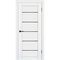 Межкомнатная дверь эмалит Альфа 5 белый остеклённая
