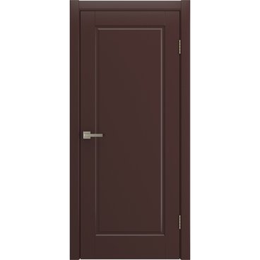 Межкомнатная дверь Аура коричневая эмаль RAL 8016 глухая