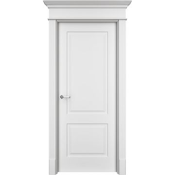 Межкомнатная дверь эмаль Ofram Нафта 2 белая глухая