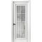 Фото межкомнатной двери эмаль Бремен 14 белая остеклённая