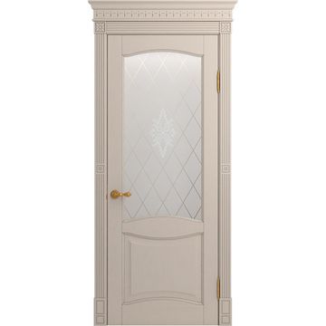 Межкомнатная дверь массив дуба Viporte Классика 2 прованс остеклённая