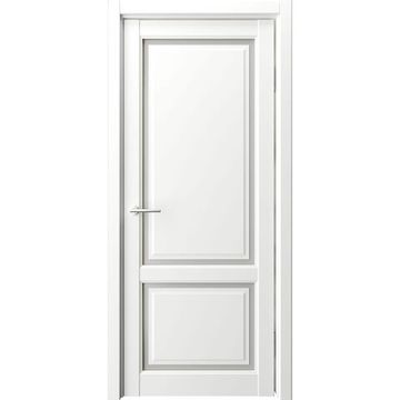 Межкомнатная дверь с парящей филёнкой Афина 2 белая со стеклом