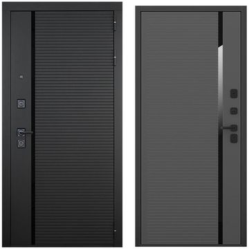 Входная дверь Пиано чёрный кварц панель пиано