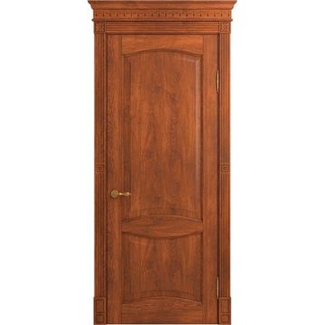 Межкомнатная дверь массив дуба Классика 2 коньяк глухая