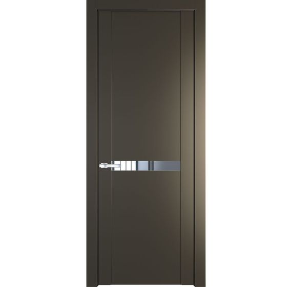 Межкомнатная дверь 1.4P перламутр бронза остеклённая