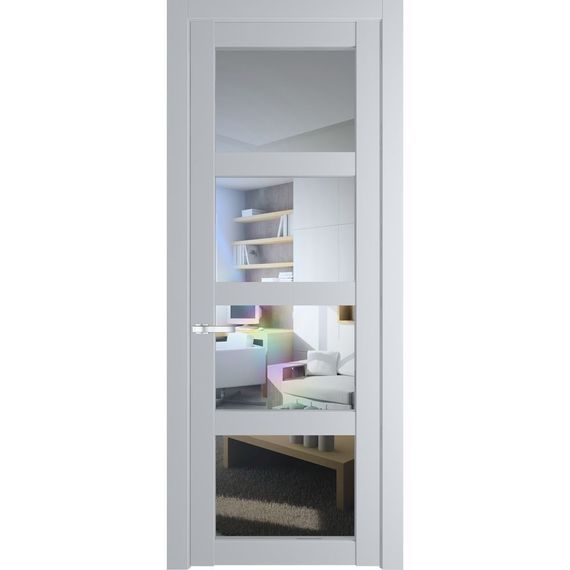 Межкомнатная дверь 1.4.2PD лайт грей остеклённая