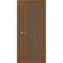 Межкомнатная дверь экошпон Турин 544.12 орех остеклённая