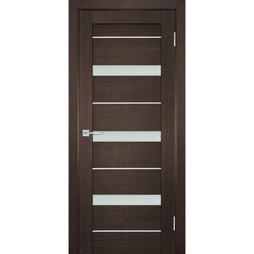 Межкомнатная дверь экошпон Мариам Техно-742 венге стекло сатинат белый