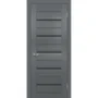 Фото межкомнатной двери экошпон Profilo Porte PSC-48 графит стекло Lacobel черный