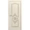 Межкомнатная дверь эмаль Марокко В3 шампань патина белое золото со стеклом