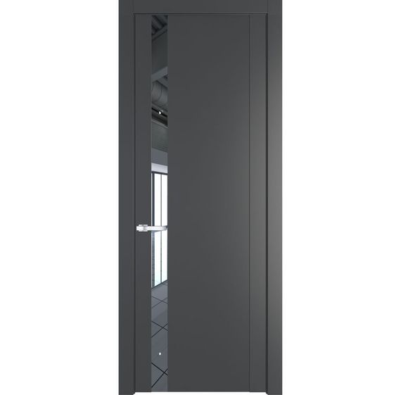 Межкомнатная дверь 1.2P графит остеклённая