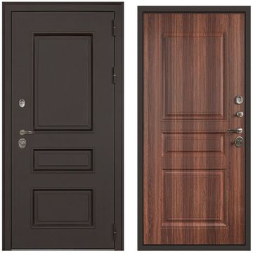 Входная уличная дверь Аляска статус коньяк внутри