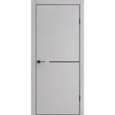 Межкомнатная дверь экошпон ДП-50.1 silver gray глухая