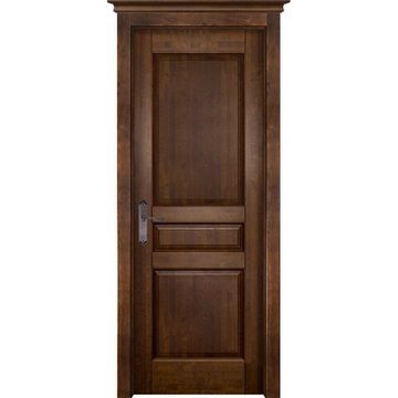 Межкомнатная дверь массив ольхи ОКА Валенсия античный орех глухая