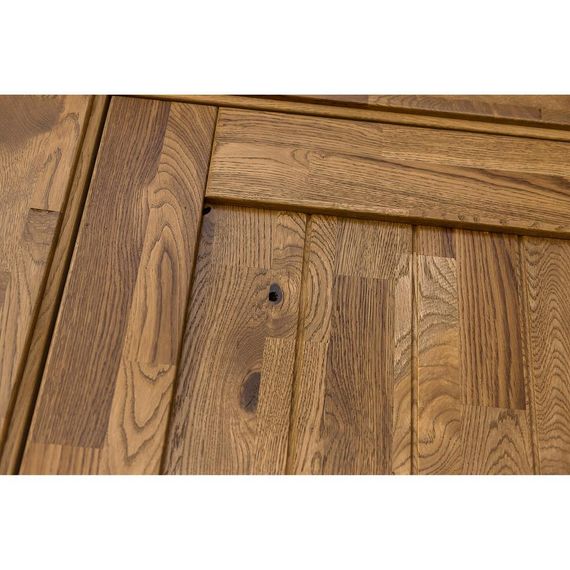 Межкомнатная дверь массив дуба Вилладжио-2 дуб рустикальный остеклённая