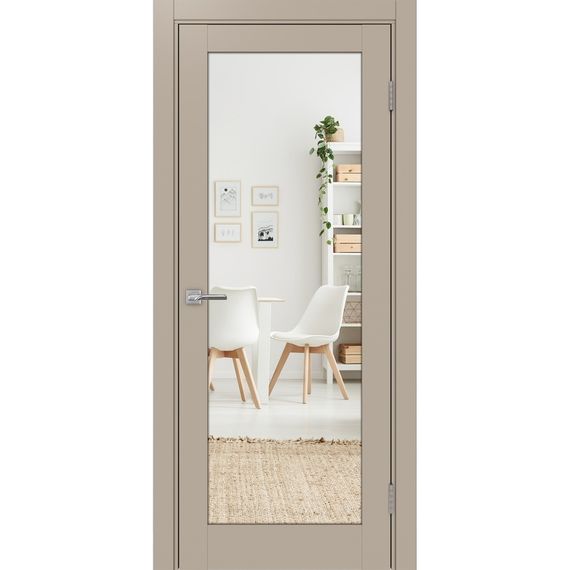 Фото двери из экошпона Турин 501.2 мокко с зеркалом