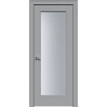 Межкомнатная дверь эмаль Дельта серая со стеклом