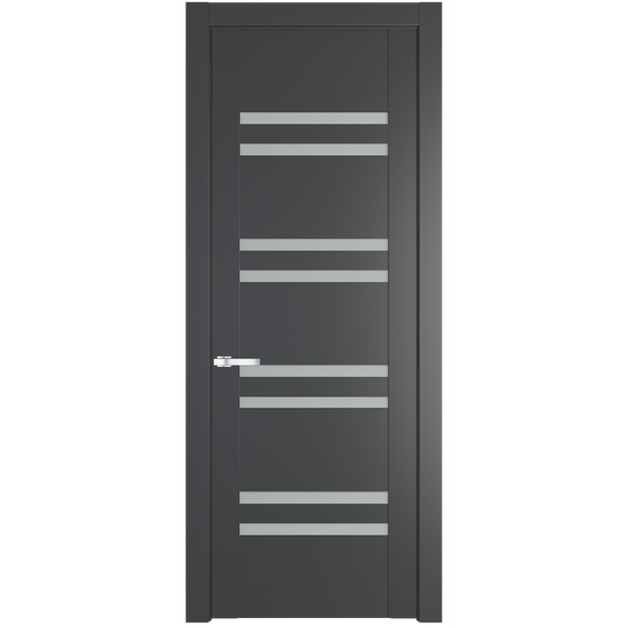 Межкомнатная дверь эмаль Profil Doors 1.6P графит остеклённая