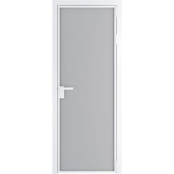 Алюминиевая межкомнатная дверь 1AP вайт лайт грей элегант