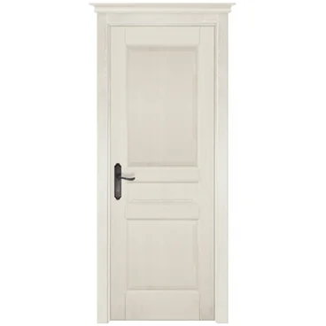 Межкомнатная дверь массив сосны ОКА Валенсия Браш эмаль слоновая кость глухая