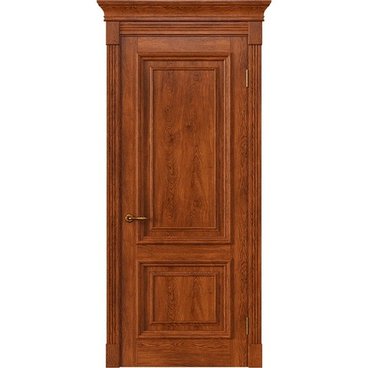 Межкомнатная дверь массив дуба Alvero Екатерина янтарь глухая