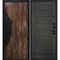 Входная дверь Лофт-2 дуб коньяк патина чёрный кварц панель сборная грей