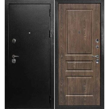 Входная дверь С-1 титан чёрный панель фрезерованная