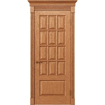 Межкомнатная дверь массив дуба Alvero Анна орех золотой глухая